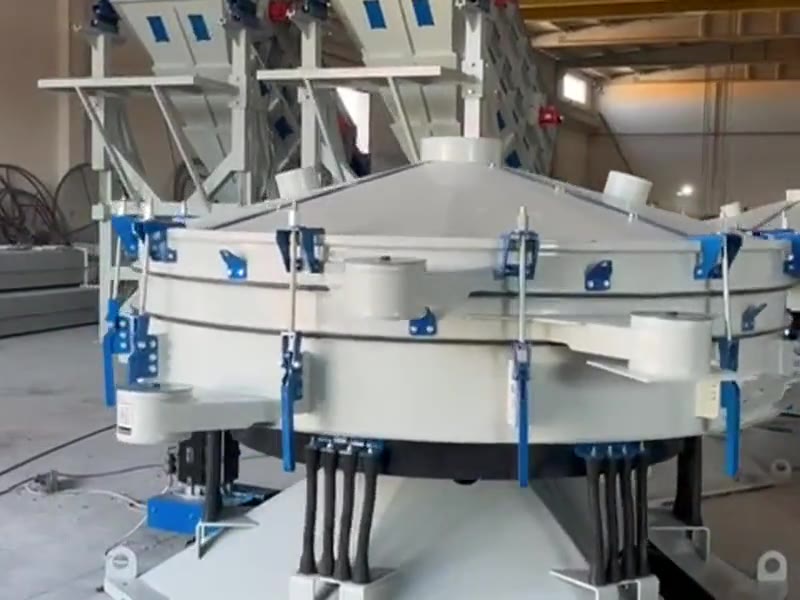 Vibrationssiebmaschine mit Aufgabe